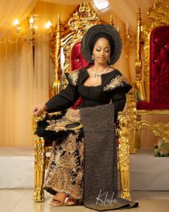 Black Aso Oke For Your Traditional Wedding